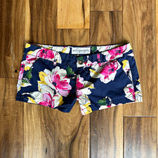 Y2K Aeropostale pink, white, and yellow floral cotton mini shorts picture