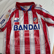 Authentic 1996/97 Atletico Madrid home kit, size Medium picture