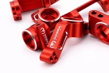 CR 2WD Aluminum Traxxas Knuckles Set (COMPLETE) Fits SLASH / Rustler - Red picture