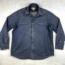 Duluth Hanger Bender Fire Hose Shirt Jacket Mens XLT Tall Blue Lined Workwear picture