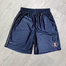 Vintage Y2K Nike Team Men’s L Illinois Basketball Shorts Dazzle Shiny Authentic picture