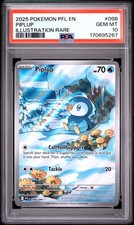 Piplup 098/094 Illustration Rare Pfl En-Phantasmal Flames Pokemon PSA 10 2025 picture