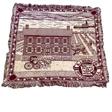 Vintage H.J. Heinz Co Woven Blanket Throw Pittsburgh PA Americana Fringe picture