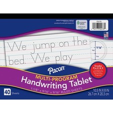 Zaner Bloser Handwriting Paper Tablet Pre K K 40 Sheets Double Sided 8x10 picture