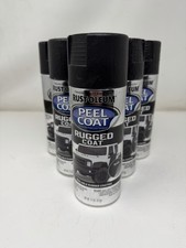 6x Rust-Oleum 311281-6PK Automotive Peel Rugged Coat Spray, 11 oz, Black (SP21) picture