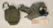 US Army M40A1 Gas Mask w/ Filter Canister Hood & Bag - Size M/L - Used picture