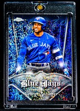 George Springer RARE SPARKLE HOLO PINSTRIPED CARD Toronto Blue Jays picture