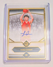 Topps Definitive 2025-26 Yang Hansen Blazers Gold Framed RC Auto # /10 picture
