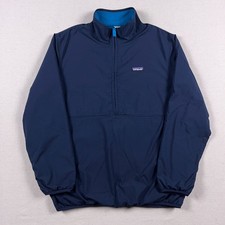 Patagonia Jacket Mens Large Reversible Snap-T Glissade Pullover Blue Half Zip picture