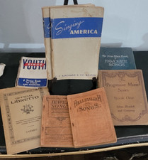 VTG/Antique Music Book Lot (8) 1910s-50s Americana Gospel Patriotic Piano Carmen picture