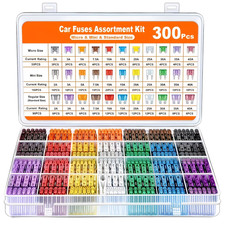 300Pcs Car Fuse Assortment Kit, 160 Mini + 90 Standard + 50 Micro Blade Fuses picture