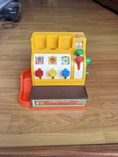 Vintage 1974 Fisher-Price Play Cash Register Toy #926 With Coins Working picture