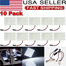 10 pcs 48SMD COB LED T10 BA9S Car Interior Panel Light White Dome Map Lamp Bulbs picture