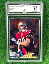 1999 Topps Stadium Club Chrome Jerry Rice #109 49ers Graded Gem Mint 10 picture