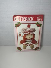 Vintage 1983 Butterick 6173 Strawberry Shortcake 21 Rag Doll Pattern Uncut FF picture