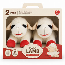 Jumbo Lamb Chop Plush Dog Toy with Squeaker, 18 inches pack of 2 picture