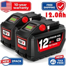 2PACK 12.0Ah 18V For Milwaukee For M18 48-11-1860 Extended Capacity Battery A+ picture