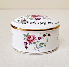 VTG Staffordshire Porcelain Trinket Mirrored Box Fine Bone China England Crown picture