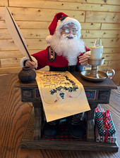 Vtg 1993 Animated Musical & Lighted Writing Santa Holiday Creations VIDEO EUC picture