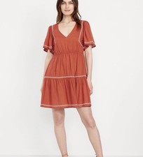 NWT Old Navy Waist Defined Embroidered Dress picture