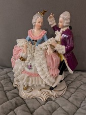Vintage Dresden Lace Figurines picture