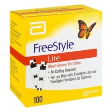 FreeStyles Lites Blood Glucose Diabetic Test Strips 100ct  Imported exp 2-2028 picture