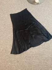Antique 1920s Black Silk Skirt Art Deco Flapper picture