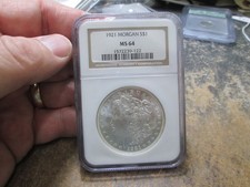 1921 US Morgan Silver Dollar Coin NGC MS 64 UNCIRCULATED CONDITION picture