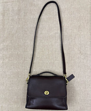 COACH RARE vintage 1996 Court Bag #9870 - MADE IN HUNGARY - Mahogany picture