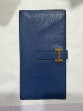 Hermes Bearn Wallet Navy Mysore Goatskin Gold Hardware picture
