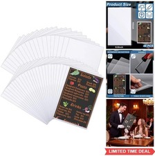 45 Clear Plastic Menu Sleeves Legal Size 8.5 x 14 Rigid Protectors Restaurant picture