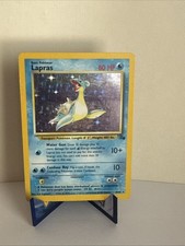 Vintage Pokemon Card Fossil Lapras 10/62 Fossil Holo LP condition picture