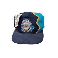 Vtg 1994 Super Bowl XXVIII Shattered Glass Break Hat Dallas Cowboys SnapBack  picture