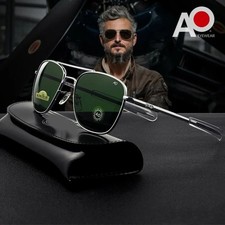 Ao Aviation Sunglasses Men Original Case Cleaning Cloth American Optical Glass picture
