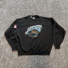 Vintage Jacksonville Jaguars Sweatshirt Mens XL Black NFL Lee Sport 90s picture