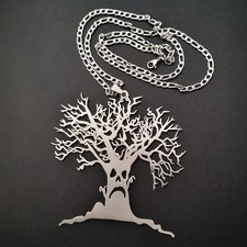 Haunted Mound Sematary symbol S.steel Pendant with 30inch Figaro link Necklace picture