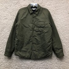 Outerknown Jacket Medium Adult Green Evolution Econyl Nylon Snap Shirt Mens M picture
