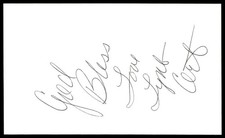 Actress Lynn Carter Signed Index Auto -Rare Vintage Autograph picture