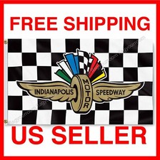 Indianapolis Motor Speedway 3x5 ft Checkered Flag Indy 500 Car Brickyard Banner picture