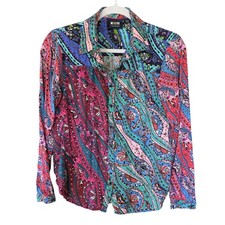 Maeve Anthropologie Colorful Paisley Boho S Fairy Festival Blouse Mixed Print picture