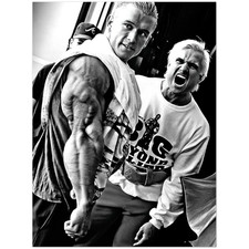 Classic Bodybuilding Gym Motivation Black And White Poster picture
