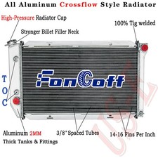 CU390 2 Row Radiator For 1972-1976 Ford Thunderbird Ranchero Mark IV Gran Torino picture