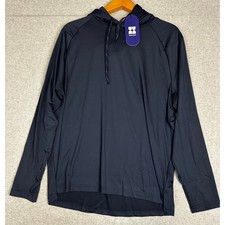 NWT Weatherman Folds of Honor Hooded Sun Shirt Mens XXL Navy Performance UPF 50+ picture