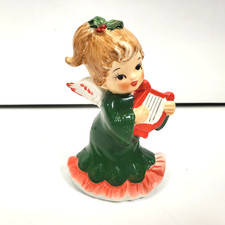 Vintage Lefton Angel Playing Harp 4 1/8