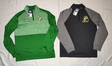 LOT OF 2 NEW Captivating Apparel Oregon Ducks 1/4 Zip Shirts Tops Large L NEW picture