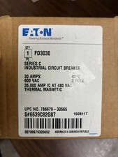 EATON CUTLER HAMMER FD3030 30A 3-POLE 600V FD 35K CIRCUIT BREAKER  picture