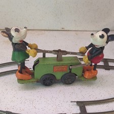 Lionel Mickey Mouse . Hand Car Vintage 1934 Disney. With 5 pieces of Track :} picture