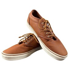Vans Atwood Low Sneakers Mens 11.5 Brown Excellent Leather Look Low Top Shoes picture