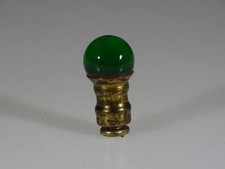 Wonderful Green Glass Marble Round Lamp Finial c.1930 picture