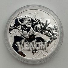 2020 Tuvalu Venom Marvel Series Dollar $1 1oz Silver Perth Mint BU Coin picture